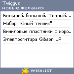 My Wishlist - twiggys