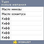 My Wishlist - twitt