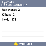 My Wishlist - tyomaty