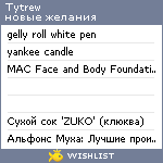 My Wishlist - tytrew