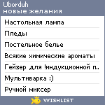 My Wishlist - uborduh