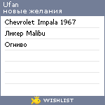 My Wishlist - ufan