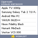 My Wishlist - ugarovam