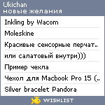 My Wishlist - ukichan