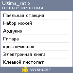 My Wishlist - ultima_ratio