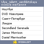 My Wishlist - ulya_juliett_verzhbitskaya