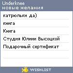 My Wishlist - underknee