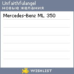 My Wishlist - unfaithfulangel