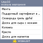 My Wishlist - unis33