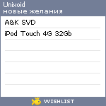 My Wishlist - unixoid