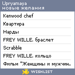 My Wishlist - upryamaya