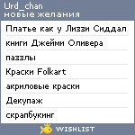 My Wishlist - urd_chan