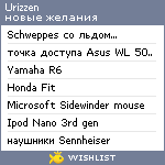 My Wishlist - urizzen