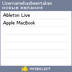 My Wishlist - usernamehasbeentaken