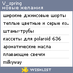 My Wishlist - v_spring