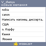 My Wishlist - v_zhenya