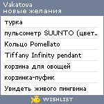 My Wishlist - vakatova