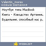 My Wishlist - valentin_morev