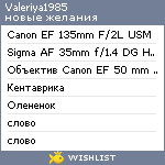 My Wishlist - valeriya1985