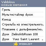 My Wishlist - validolova