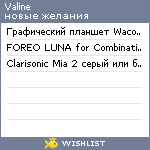 My Wishlist - valine