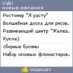 My Wishlist - valiri