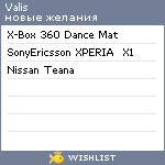 My Wishlist - valis