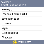 My Wishlist - valkere