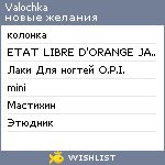 My Wishlist - valochka