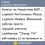 My Wishlist - valvet