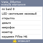 My Wishlist - vania_khlystov