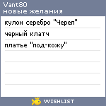 My Wishlist - vant80