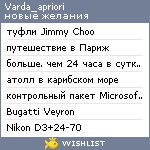 My Wishlist - varda_apriori