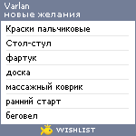 My Wishlist - varlan