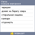 My Wishlist - varsa