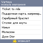 My Wishlist - varteya