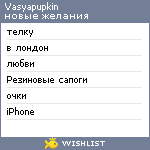 My Wishlist - vasyapupkin