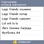 My Wishlist - vavrvarenie