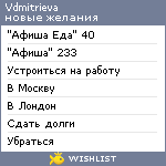 My Wishlist - vdmitrieva