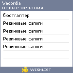 My Wishlist - vecordia