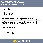 My Wishlist - veronikaostapova