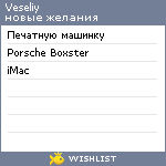 My Wishlist - veseliy