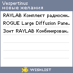 My Wishlist - vespertinus