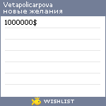 My Wishlist - vetapolicarpova