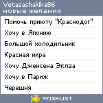 My Wishlist - vetasashakika86