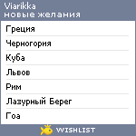 My Wishlist - viarikka