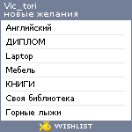 My Wishlist - vic_tori