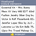 My Wishlist - vicenkasred