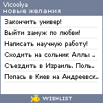 My Wishlist - vicoolya