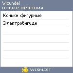 My Wishlist - vicundel